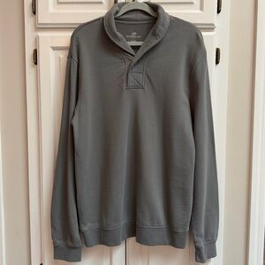 Southern Tide Men’s Stanley Pullover 100% Cotton Gray Size Medium